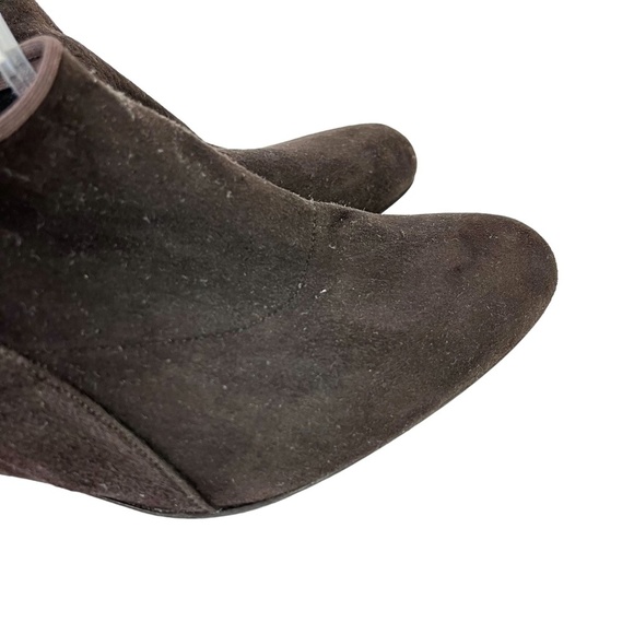 STUART WEITZMAN Chocolate Brown Genuine Leather Suede High Heels Shoes 9.5 W - Picture 4 of 16